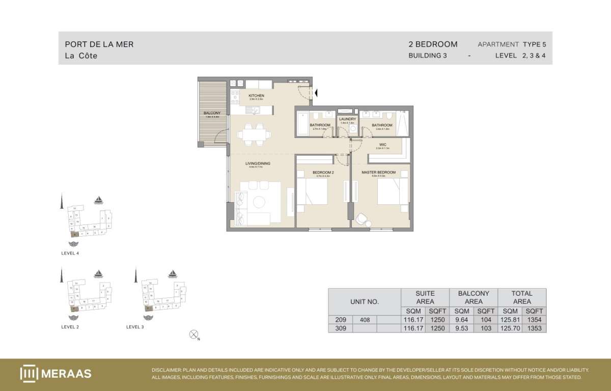 5-2BHK-Type 5 - Unit 209,309,408